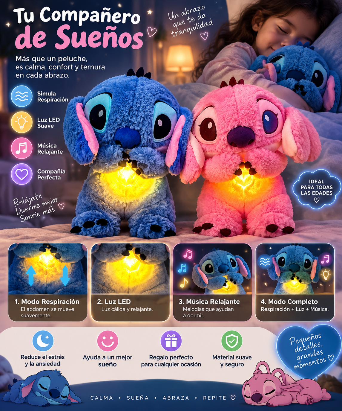 Stich Stitch que respira para dormir