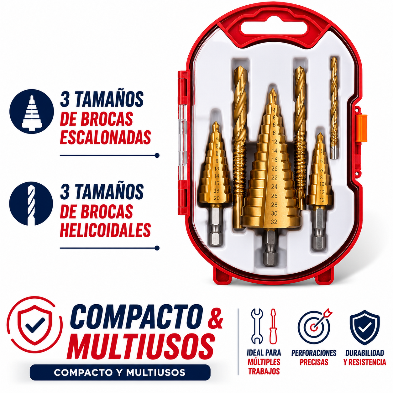 brocas de titanio x6