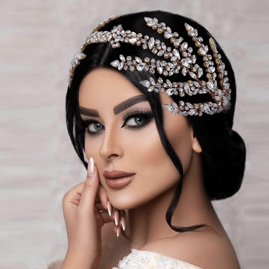 ULAPAN Fashion Headbands | Ulapan Wedding Headbands Bridal Headpieces Rhinestone Accessories Bride Bridesmaid Women Handmade