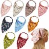 Syhood Fashion Headbands | 9 Pieces Floral Elastic Hair Scarf Headband Vintage Chiffon Triangle Kerchief Headband Print Floral Hair Scarves Turban Boho Hair Bandanas With Hair Clips For Women Girls Hair Accessories