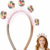 Anneome Fashion Headbands | Anneome Lollipop Headband Princess Decor Pink Decor Pink Hair Accessories Carnival Headpieces Dressy Girl Hair Band Candy Hair Accessories Creative Headband Lovely Cartoon Headband Plastic