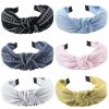 Ivyu Fashion Headbands | Ivyu Headbands Women Hair Head Bands - Accessories Cute Boho Beauty Fashion Hairbands Girls Cross Vintage Head Hair Bands Knotted Wide Band For Workout Gym Yoga Running 6 Pcs