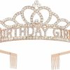 AOPRIE Fashion Headbands | Aoprie Diane Birthday Crowns For Women Gold Tiaras For Girls