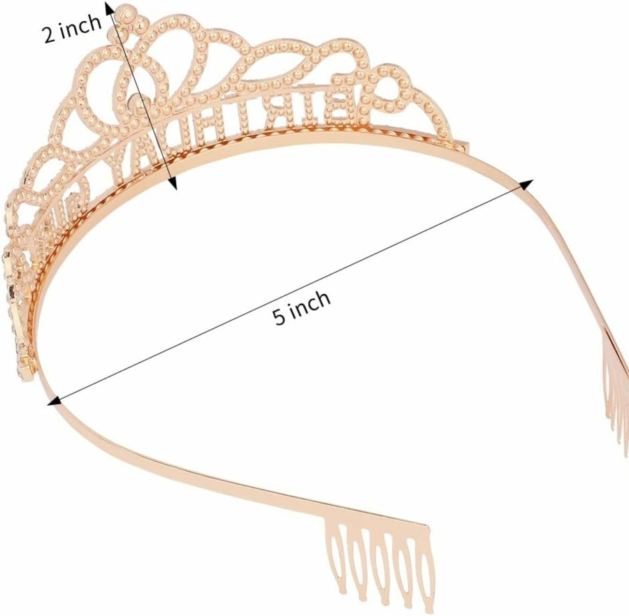 AOPRIE Fashion Headbands | Aoprie Diane Birthday Crowns For Women Gold Tiaras For Girls