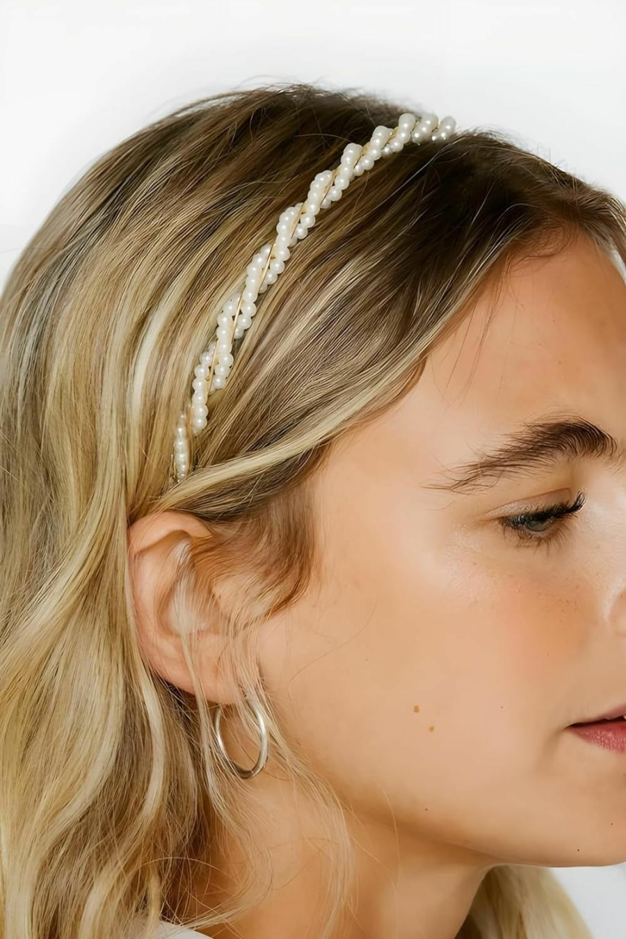 WOVOWOVO Fashion Headbands | Wovowovo Pearl Headbands For Women 8 Pack, White Faux Pearls Hairband Gold Metal Headband Butterfly Flower Hairbands, Bridal Hair Hoop Party Wedding Hair Accessories For Girls