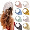 Tobeffect Fashion Headbands | Tobeffect 8 Pack Hair Scarves Headband Elastic Boho Bandanas Scarf, Chiffon Head Kerchief With Hair Pins For Women Girls Farmhouse Hair Accessories, Solid Color