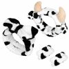 KAROMUS Fashion Headbands | Karomus Cow Print Headband And Wristband Set For Washing Face,Western Cowhide Stuff Teen Girls Fluffy Cute Skincare Makeup Headbands For Women