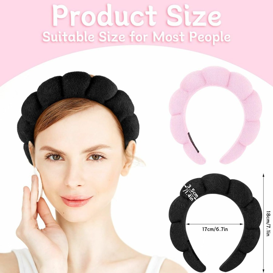 WSICSE Fashion Headbands | Wsicse 2 Pack Spa Headband For Washing Face, Skincare Headbands Makeup Headband For Washing Face,Skin, Beauty Headband For Teen Girl Gifts Trendy Stuff