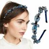 Firuilo Fashion Headbands | Firuilo Thin Rhinestones Headband Blue Crystal Hair Bands Sparkle Beaded Head Bands For Women And Girls (Type A)