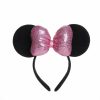 JIAHANG Fashion Headbands | Jiahang 3D Mouse Ear Headband With Gold Bow, Velvet Hairband Party Decoration Costume Headwear Hair Accessories For Women Girls (3D-Gold Rivet)