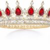 Foyte Fashion Headbands | Foyte Baroque Queen Crown And Tiaras Sparkly Rhinestone Wedding Crown Bride Tiaras Royal Princess Full Tiaras Headpieces For Women And Girls