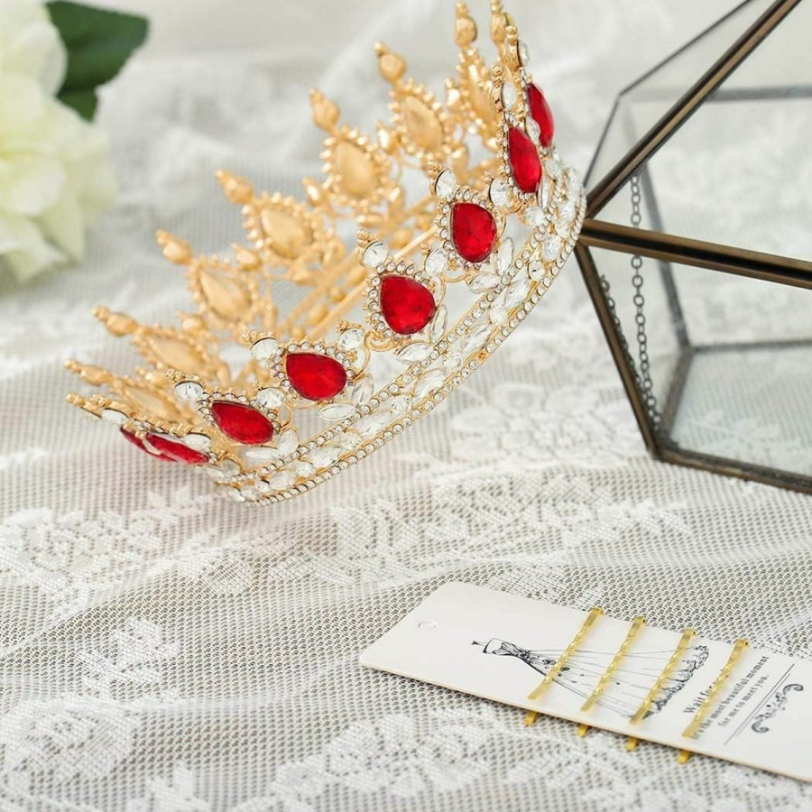 Foyte Fashion Headbands | Foyte Baroque Queen Crown And Tiaras Sparkly Rhinestone Wedding Crown Bride Tiaras Royal Princess Full Tiaras Headpieces For Women And Girls