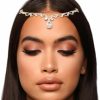 Fdesigner Fashion Headbands | Fdesigner Bride Crystal Head Chain Wedding Rhinestone Hair Chain Pageant Prom Pendant Headpieces Jewelry Party Festival Hair Accessories For Women And Girls