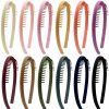 Duufin Fashion Headbands | Duufin 12 Pieces Plastic Teeth Headbands Girls Teeth Comb Headband Non Slip Hair Headbands With Teeth Plastic Headband For Girls And Women, 12 Colors