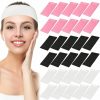 Hanaive Fashion Headbands | 120 Pieces Disposable Headbands For Facials Spa Headbands With Convenient Closure Stretch Non Woven Skin Care Hair Band Soft For Women Girls Salons Face Washing, Shower, Pink, Black, White