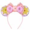 zhezesmila Fashion Headbands | Zhezesmila Shiny Mouse Ears Headband, Hot Chicken Ears With Sparkly Bow Hawaii-Headwear Decoration Hair Accessories For Girls Women Adult Kids Birthday Party