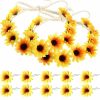 Boao Fashion Headbands | 10 Pieces Sunflower Hair Clips Floral Hair Clips With 2 Pieces Sunflower Wreath Hippie Headband Sunflower Hairpins For Girls Women Wedding Hair Accessories