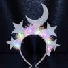 ACEDRE Fashion Headbands | Acedre Light Up Star Headband Led Moon Headpiece Glitter Stars Headwear Rave Party Costume Hair Accessories For Women And Girls