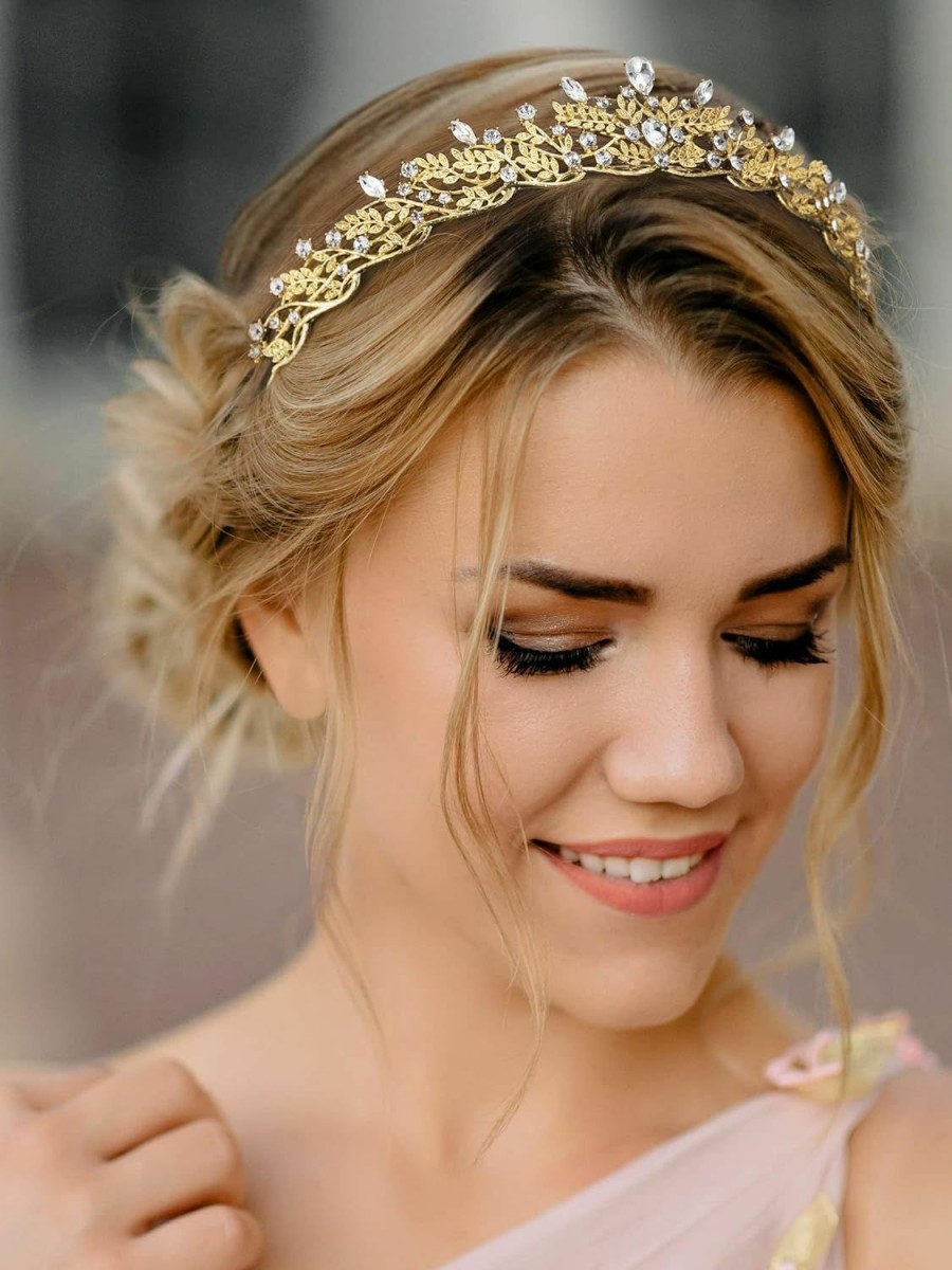 SWEETV Fashion Headbands | Sweetv Tiaras And Crowns For Women,Princess Tiara For Wedding Birthday Prom Quinceanera Hair Accessories