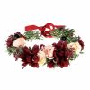 Love Sweety Fashion Headbands | Love Sweety Greenery Flower Headband Boho Leaf Hair Wreath Bridal Wedding Headpiece Maternity Floral Crown(White Pink Orange)