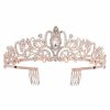 Nljihkure Fashion Headbands | 5 Pack Silver Crystal Crowns Tiara For Women, Girls Elegant Princess Rhinestone Crown With Combs, Bridal Wedding Headbands Prom Birthday Party Halloween Hair Accessories Jewelry Gifts For Women Girls