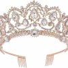 SNOWH Fashion Headbands | Snowh Rhinestone Tiaras For Women Crystal Wedding Crown Pageant Birthday Bridal Headpiece Prom Party