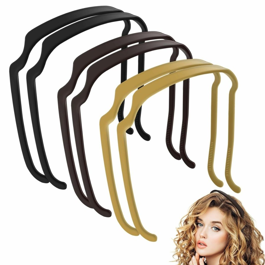 SMUK Fashion Headbands | Smuk 6Packs Sunglasses Headband, Curly Hair Square Headbands Fits Like Sunglasses, Sunglass Headbands For Women Sunglasses Hairband Invisible Hair Hoop Fixing Tool For Thick Curly Hair