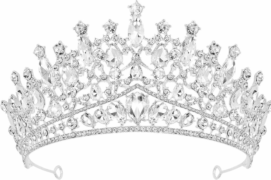 CAVETEE Fashion Headbands | Cavetee Birthday Crowns For Girls, Tiaras And Crowns For Women And Girls Princess Crown And Tiara For Birthday Queen Parties Pageant Prom