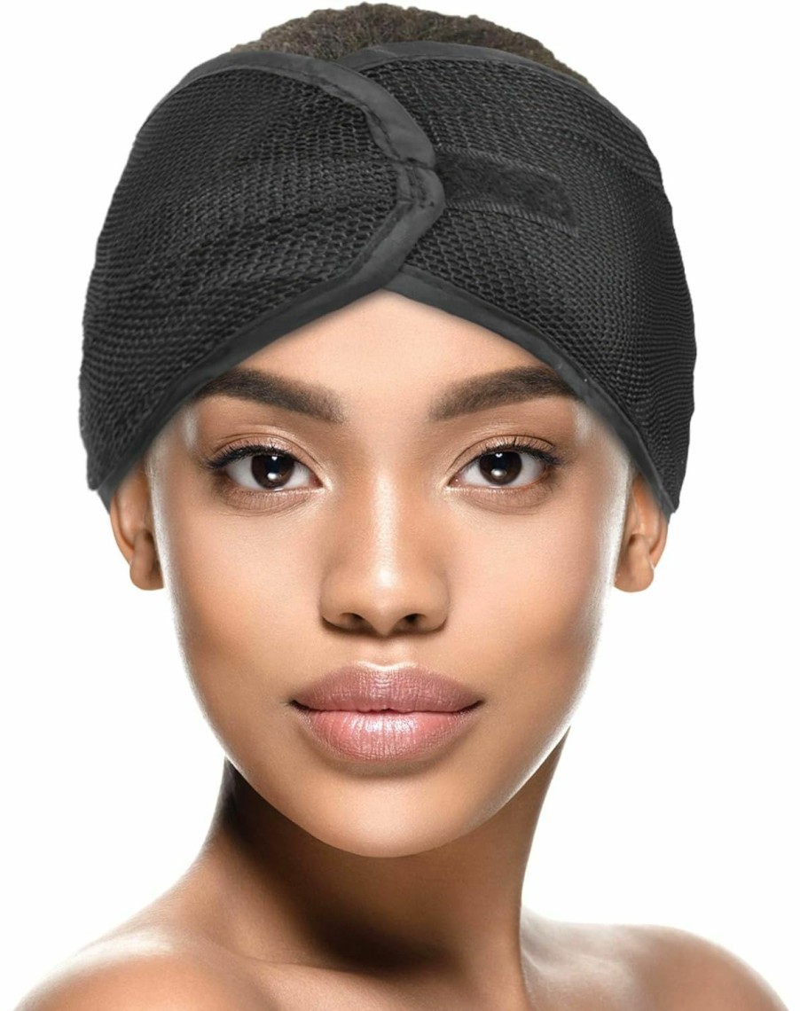 DONNA Fashion Headbands | Donna Satin Wrap & Mesh Wrap 1Pc, Velcro Mesh Wrap, Silk Wraps, Mesh Wrap For Women'S Hair For Face Wash For Makeup Hair Accessories Headbands