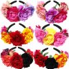 Yunsailing Fashion Headbands | Yunsailing 6 Pcs Mexican Rose Flower Crown Headband Easter Mardi Gras Headpiece Cosplay Headgear For Party