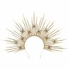 Zivyes Fashion Headbands | Zivyes Gold Halo Crown Sunburst Spike Crowns Goddess Headpiece Halloween Decoration Accessories