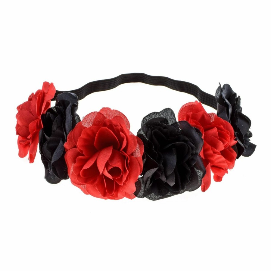 Love Sweety Fashion Headbands | Love Sweety Rose Flower Headband Floral Crown Mexican Hair Wreath (Christmas)