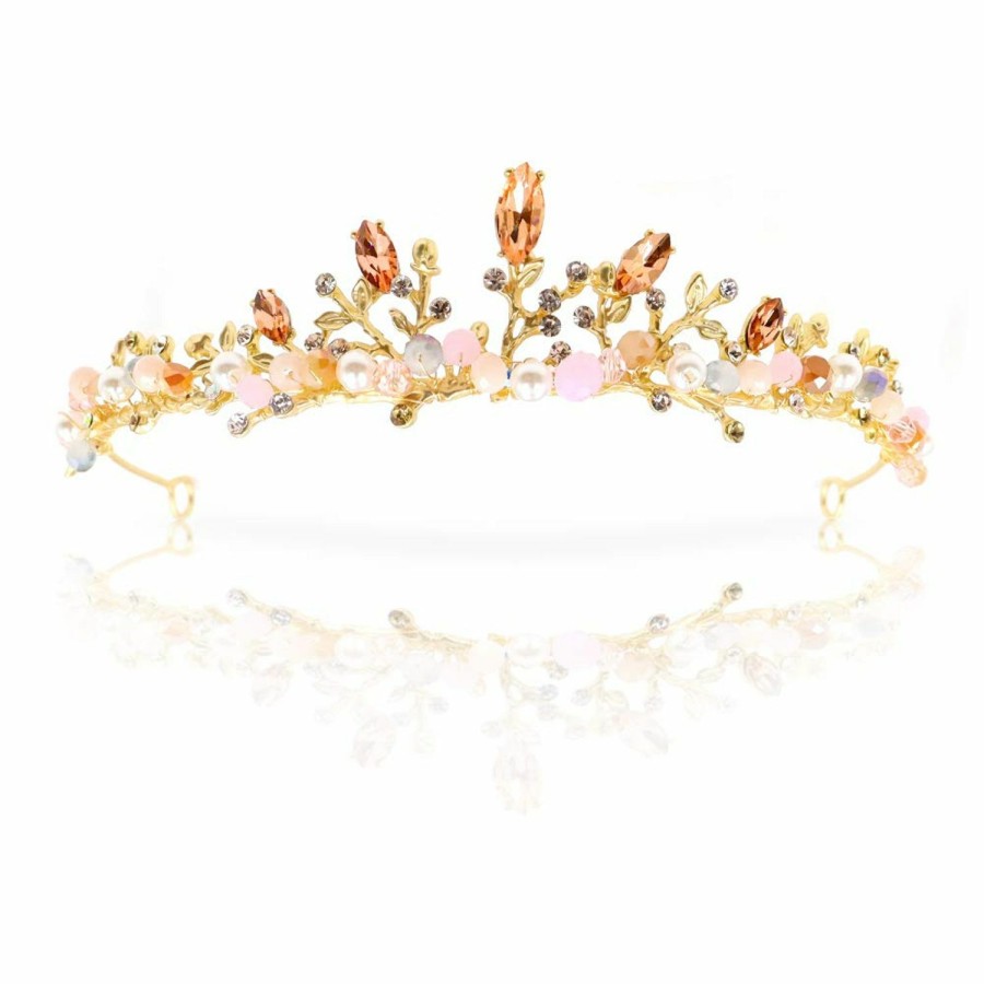 NODG Fashion Headbands | Nodg Gold Tiaras For Women Bride Rhinestones Crowns For Women Gold Headbands For Women Crystal Pearl Bridal Tiaras And Crowns For Wedding Birthday Party Prom