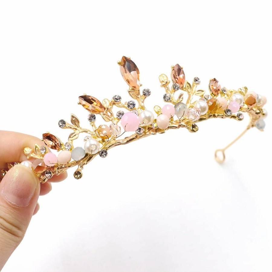 NODG Fashion Headbands | Nodg Gold Tiaras For Women Bride Rhinestones Crowns For Women Gold Headbands For Women Crystal Pearl Bridal Tiaras And Crowns For Wedding Birthday Party Prom