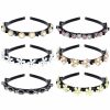 BBTO Fashion Headbands | 6 Pieces Beaded ,Hair Fashion Double Bangs Hairstyle Hairpin Headband Double Layer Twist Plait Braided Headband Elegant Flower Clips Chic Pearl For Women Girl (Vintage Style)