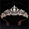 Avgiedy Fashion Headbands | Tiara Crowns For Women And Girls, Princess Crown For Girls, Crystal Queen Tiaras, Headband Hair Accessories For Birthday Christmas Costume Bride Wedding Prom- Sliver