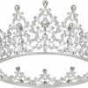 SWEETV Fashion Headbands | Sweetv Princess Tiara Crown For Women,Wedding Tiara For Bride,Crystal Quinceanera Prom Birthday Bridal Hair Accessories