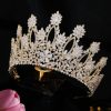 Jorsnovs Fashion Headbands | Jorsnovs Luxury Cubic Zirconia Tall Wedding Bridal Tiaras Birthday Crown Large Quinceanera Hair Accessories For Women Bride