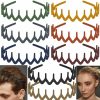 LAPOHI Fashion Headbands | Lapohi 8 Pcs Non Slip Fashion Effortless Plastic Headbands With Teeth Comb Skinny Hair Bands For Women Men Teen Girls, Comb Teeth Morandi