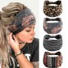 Huachi Fashion Headbands | Wide Headbands For Women Black Stylish Head Wraps Boho Thick Hairbands Large African Sport Yoga Turban Headband Hair Accessories (Pack Of 4)