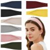 Finvizo Fashion Headbands | 8 Pack Headbands For Women Stretchy Hair Head Bands No Slip Fashion Women'S Turban Head Wraps Elastic Hair Accessories For Girls Yoga Workout,Solid