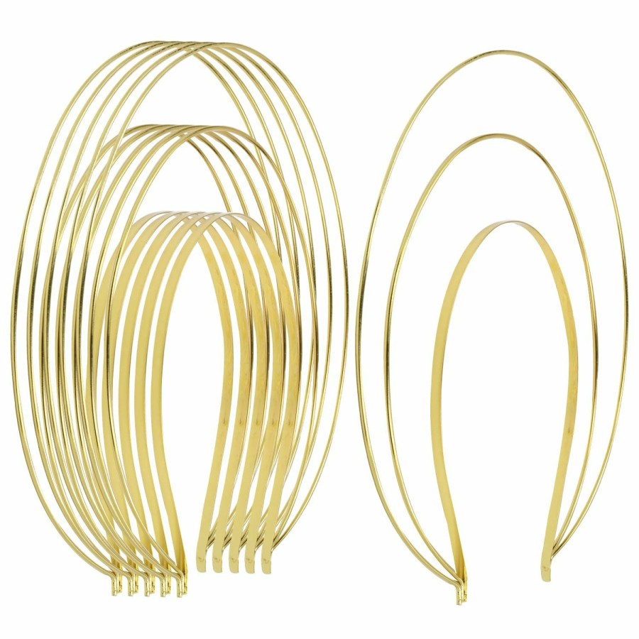 Lawie Fashion Headbands | Lawie Gold Metal Queen Goddess Angel Halo Crown Headband Hairbands Tiara Hair Hoops Diy Craft Bands Headpieces Party Cosplay Costume Hair Accessories (6 Pack Of 3 Layer)