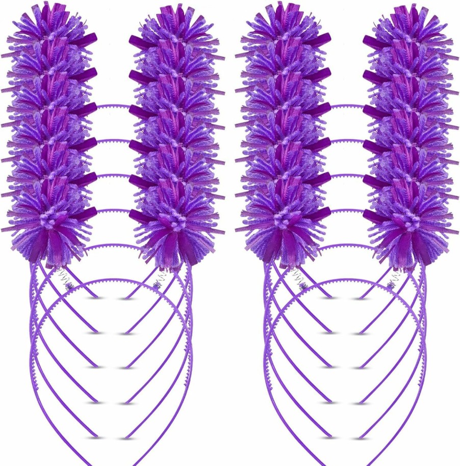 Tigeen Fashion Headbands | Tigeen 12 Pcs Pom Pom Headband Head Bopper With Pom Pom Birthday Party Headwear For Women Adults Accessories (Mixed Color)