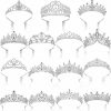 Landical Fashion Headbands | Landical 15 Pcs Silver Tiara And Crowns For Women Crystal Tiara Crown Headband With Comb Rhinestone Queen Princess Crown Girls Hair Accessories For Christmas Bridal Party Prom Costume Cosplay Gifts