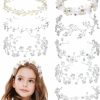 Geosar Fashion Headbands | Geosar 8 Pcs Flower Girl Hair Accessory Flower Girl Headpiece Princess Wedding Headband Hair Band