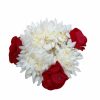 Estationeryhouse Fashion Headbands | Traditional Indian Hair Accessories Small White Gajra With Rose Artificial Flower Jewelry Handmade Veni Tiara For Women Party Wear Bridal Mehndi Hair Bun (1 Pc)