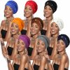 SATINIOR Fashion Headbands | Satinior 9 Pieces Women Turban Braid Headscarf Braid Turban Cap Pre-Tied Twisted Braid Hair Covered Wrap Hat, Multicolor, One Size