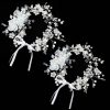 Kigeli Fashion Headbands | 2 Pcs Flower Wedding Girl Headpiece Pearl Silver Princess Wedding Headband Tulle Flower Crystal Headband Cute Communion Headband Wedding Hair Band For Baby Kids Birthday Photography Hair Accessories