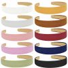 Wecoe Fashion Headbands | Wecoe 10Pcs Suede Like Headbands Women 1 Inch Wide Headbands Red White Black Pink Purple Blue Green Headband Non Slip Fashion Hair Bands Costume Hair Accessories Women Girls Diademas Para Mujer