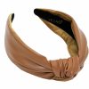 YETASI Fashion Headbands | Yetasi Headbands For Women Black Trendy Head Bands For Women'S Hair Leather Knotted Headband For Women Is A Top Knot Womens Headbands Fashion Designer Headband